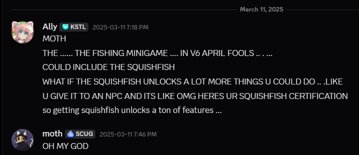 The first mention of the project, being on the 11th of March.